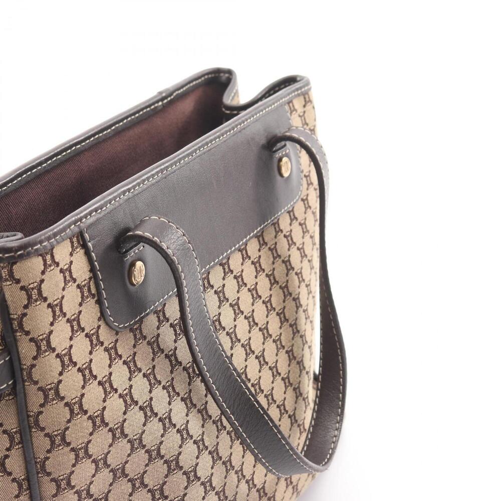 Celine Macadam handbag, canvas and leather, women's, beige/brown. - Picture 10 of 11